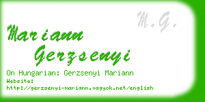 mariann gerzsenyi business card